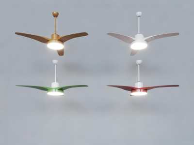 现代风扇灯3D模型下载